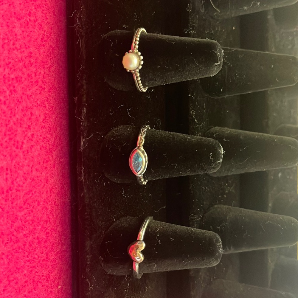 Silpada silver stacking rings